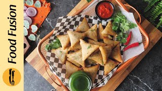 Street Style Qeema Samosa  Make amp Freeze Recipe By Food Fusion Ramzan Special [upl. by Hsina]