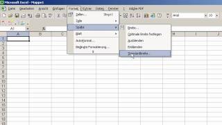 Excel 2003 Standardbreite der Spalten ändern [upl. by Vonnie]