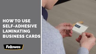 How to Use Fellowes SelfAdhesive Business Card Pouches [upl. by Adnama]