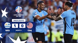 USA 01 URUGUAY  HIGHLIGHTS  CONMEBOL COPA AMÉRICA USA 2024™ [upl. by Atikal]