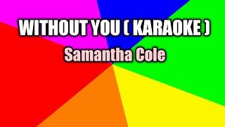 Without you  Samantha Cole  karaoke [upl. by Selle13]