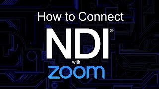 How to connect NDI with Zoom [upl. by Yelbmik]