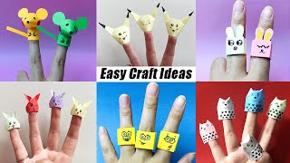 6 EASY CRAFT IDEAS  DIY Finger Puppets  Craft Ideas  Easy Paper Crafts [upl. by Saerdna]