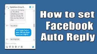 How to Set Auto Reply Messages in Facebook Page [upl. by Lehcer]