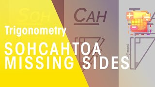 SOHCAHTOA  Finding Missing Sides PART 1  Trigonometry  Maths  FuseSchool [upl. by Eyar429]