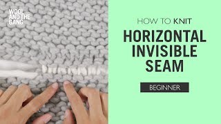 How to Knit Horizontal Invisible Seam [upl. by Ardnoid]