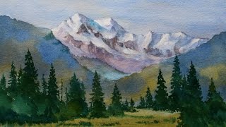 Beginners Mountain Watercolor [upl. by Ydal388]