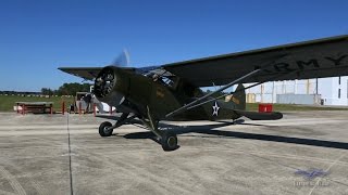 Stinson L1  Start Up and Flight  Kermit Weeks [upl. by Nahtanoy508]