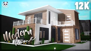 ROBLOX Bloxburg  2 Story Modern Home EXTERIOR 12K [upl. by Atinal]