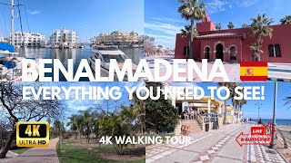 Benalmadena 🇪🇸 Everything you Need to See  4K Walking Tour ⛱️🌴 [upl. by Ahsiekam]