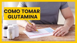 Como Tomar Glutamina Como usar a glutamina [upl. by Naujek535]