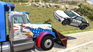 Crazy Police Chases 77  BeamNG Drive Crashes [upl. by Siloa]