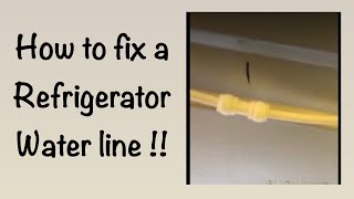 How to fix a leaking refrigerator ice maker water line [upl. by Stavros]