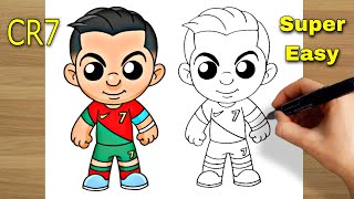 How To Draw Cristiano Ronaldo [upl. by Annunciata]