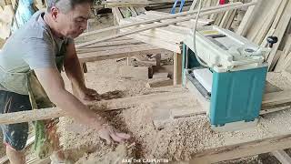 Watch the Makita thickness planer machine in action for woodworking amp planing I Akie The Carpenter [upl. by Malissia]