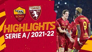 Roma 10 Torino  Serie A Highlights 202122 [upl. by Aizan]