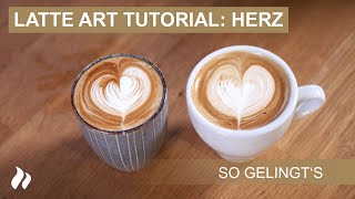 Latte Art Milchschaum Tutorial Herz  roastmarket [upl. by Bagley947]