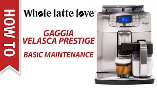 How To Gaggia Velasca Prestige Basic Maintenance [upl. by Aran]