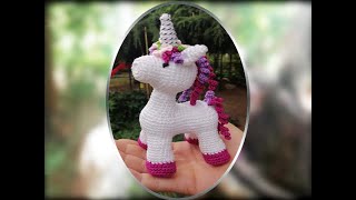 Amigurumi Unikornis horgolása nyomtatható mintarajzzal amigurumi crochet diy [upl. by Eliason684]