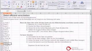 Excel Tutorial Daten verschieben [upl. by Patrizius173]