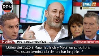 Cúneo destrozó a Majul Bullrich y Macri en su editorial [upl. by Shank455]