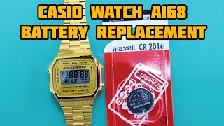 casio watch a168 battery replacement tutorial watchservicebd [upl. by Nader]