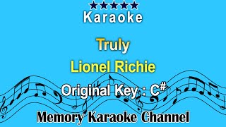 Truly Karaoke Lionel Richie  Original Tone Key C [upl. by Simmons572]