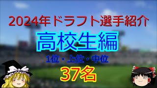 2024年ドラフト候補紹介 高校生（1位～中位） [upl. by Namyl]