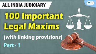 100 Important Legal Maxims with linking provisions  Part 1  Judiciary [upl. by Schoof]