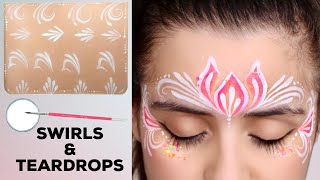 MASTER YOUR Teardrops Backward Teardrops Swirls FACE PAINTING BASICS [upl. by Aiclid]