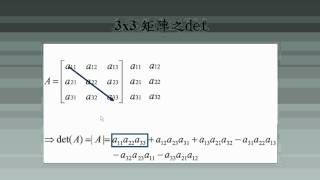 矩陣計算篇 detA的計算方式 [upl. by Einatsed631]