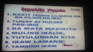 Universal Records Imelda Papin Video Karaoke Song List [upl. by Hgielram341]