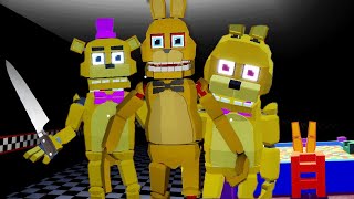 PIT BONNIE BRINGS FREDBEAR AND SPRING BONNIE TO LIFE TO CHASE ME  FNAF Killer in Purple 2 [upl. by Gault]