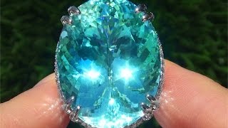 10 Million Dollar Worlds Largest Natural Paraiba Tourmaline Ring For Sale [upl. by Atteiram]