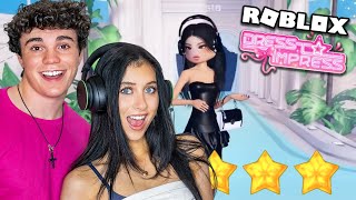 MY BOYFRIEND AND I PLAY ROBLOX DRESS TO IMPRESS [upl. by Sherrod]