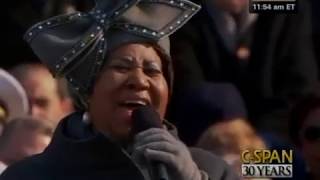 Aretha Franklin sings at President Barack Obamas 2009 Inauguration CSPAN [upl. by Chrissie]