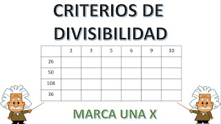 EJERCICIO DE CRITERIOS DE DIVISIBILIDAD divisibilidad [upl. by Vena]