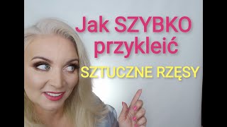 Jak przykleić SZTUCZNE RZĘSY najlepszy KLEJ do rzęs [upl. by Jeb]