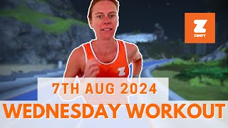 Wednesday Workout with Victoria  Group C  Zwift Run Channel [upl. by Sirred]