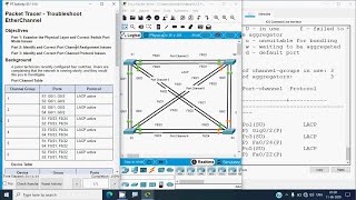 634 Packet Tracer  Troubleshoot EtherChannel [upl. by Jordon]