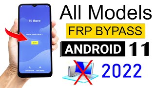 ANDROID 11 FRP BYPASS 2022  All Model Phones Without PC🔥🔥🔥 [upl. by Llesirg]