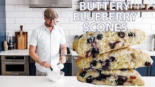 The Trick to Buttery Flaky Blueberry Scones [upl. by Alleb]