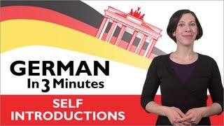 Learn German  German in Three Minutes  How to Introduce Yourself in German [upl. by Genevieve]