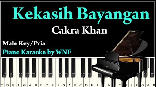 Cakra Khan  Kekasih Bayangan Karaoke Lower Key Cowok [upl. by Manning]