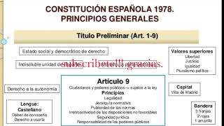 Constitución española de 1978 Introducción Principios generales tema11 Audio completo [upl. by Yrome]