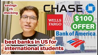 BEST BANKS IN USA FOR INTERNATIONAL F1 STUDENTS  STUDENT CHECKING ACCOUNTS  CHECKING VS SAVINGS [upl. by Enicnarf]