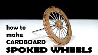 How to make a SPOKED WHEEL from Cardboard  CREATIVE DIY Ideas [upl. by Ahsie]