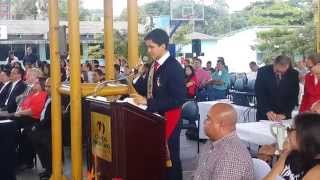 Discurso Christian Delgado Dávila  Abanderado Pabellón Nacional Colegio Americano Guayaquil [upl. by Meesak]