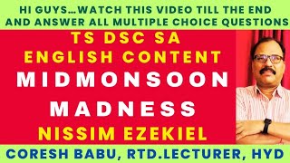 MIDMONSOON MADNESSBY NISSIM EZEKIEL [upl. by Vander]