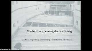 Sterkeleer 3  2A Globale wapeningsberekening vloer amp balken [upl. by Torosian]